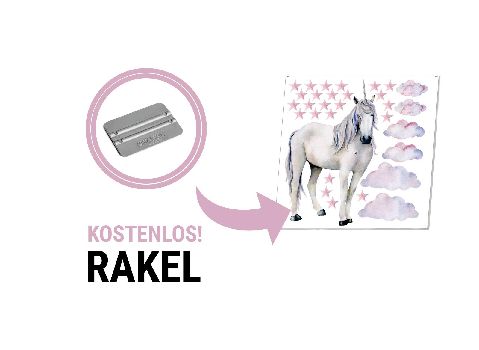 Naklejka na ścianę jednorożec obraz ścienny I gwiazdy chmury obrazy dzieci chłopiec pokój dziecięcy dziewczynka naklejka Osomhome os2025 (195 x 140 cm)