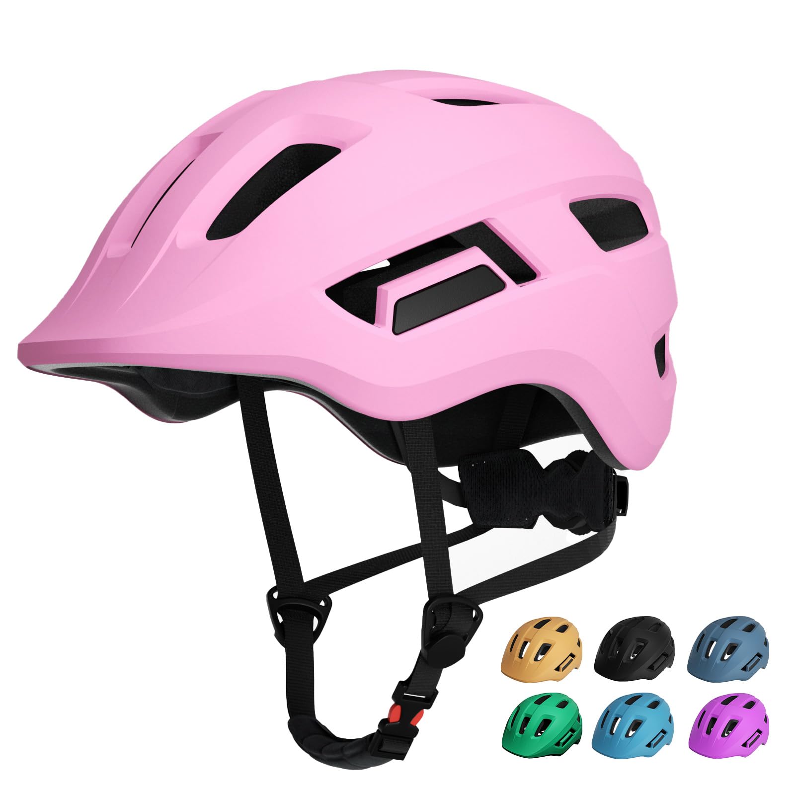 67i Toddler Bike Helmet with Adjustable Fit & 14 Vents | CPSC Certified Lightweight Multi-Sport Helmet for Boys & Girls (Pink, XS)