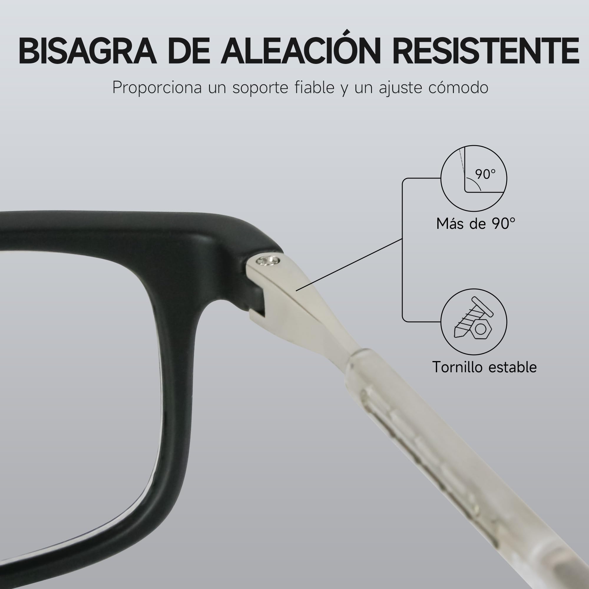 NEW VISION Gafas Presbicia Hombre, Gafas de Presbicia Cierre Imán, Longitud Ajustable, Gafas De Lectura para Hombre y Mujer, NV2904