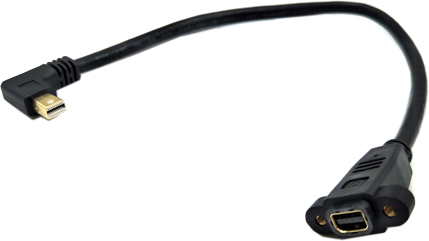 Duttek 30cm Right Angled 90 Degree Mini DisplayPort Male to Mini DisplayPort DP