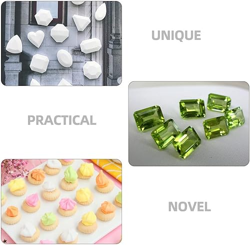 Miniatura 5 de Hemoton 3 moldes de silicona para decoración de pasteles, resina de arcilla polimérica, piedras preciosas epoxi, moldes de silicona para hornear