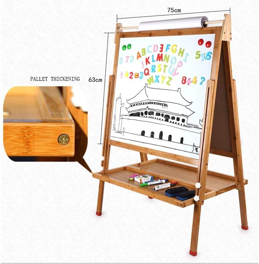 子供の竹製図板 両面マグネット折りたたみ折りたたみホワイトボード子どもの描画ボードイーゼル ホワイトボードペンでホワイトボードを書きます 文房具 オフィス用品 Amazon Co Jp