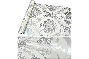 Grey Damask Peel and Stick Wallpaper