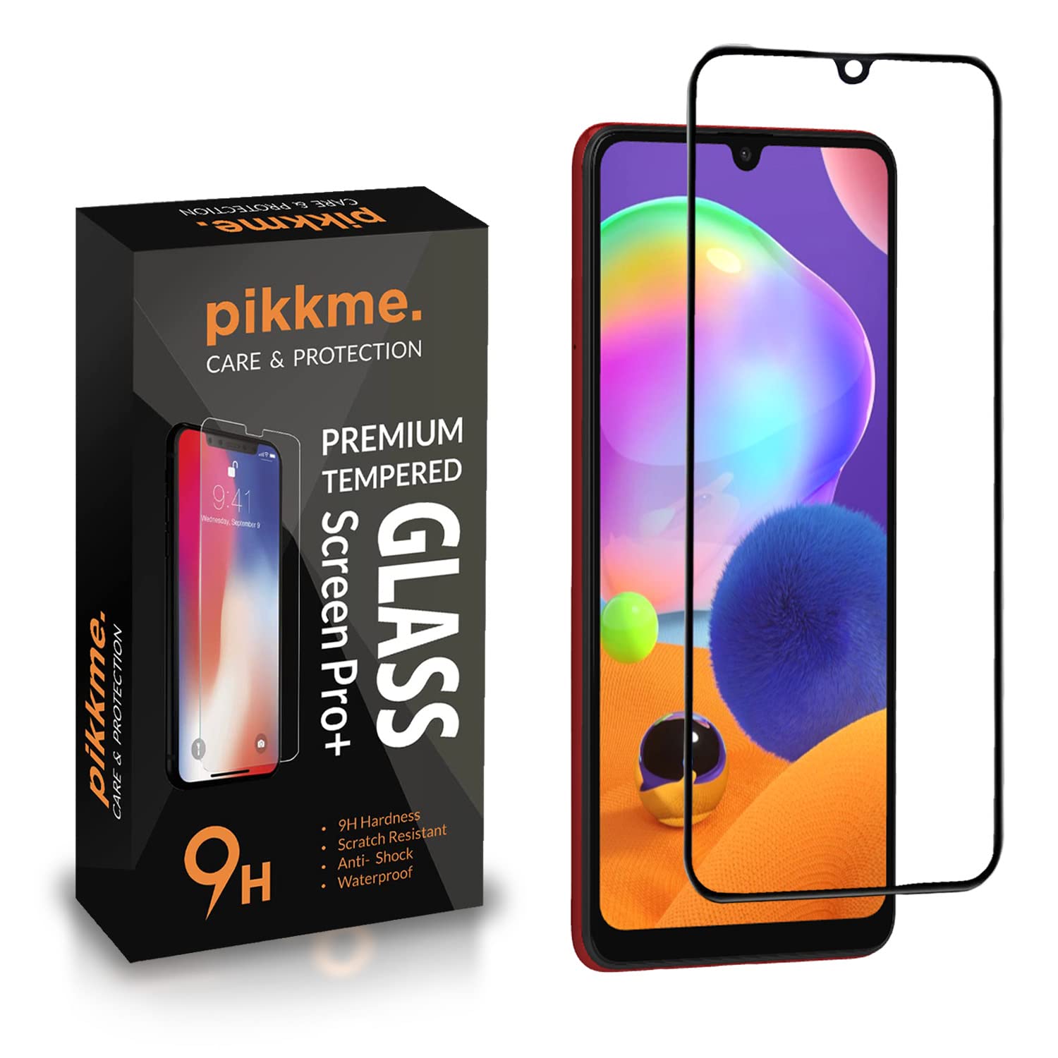 Pikkme Tempered Glass Screen Protector for Samsung Galaxy A31 Edge to Edge Coverage with Easy Installation kit Black (B0B9HC3G86) Amazon Price History, Amazon Price Tracker
