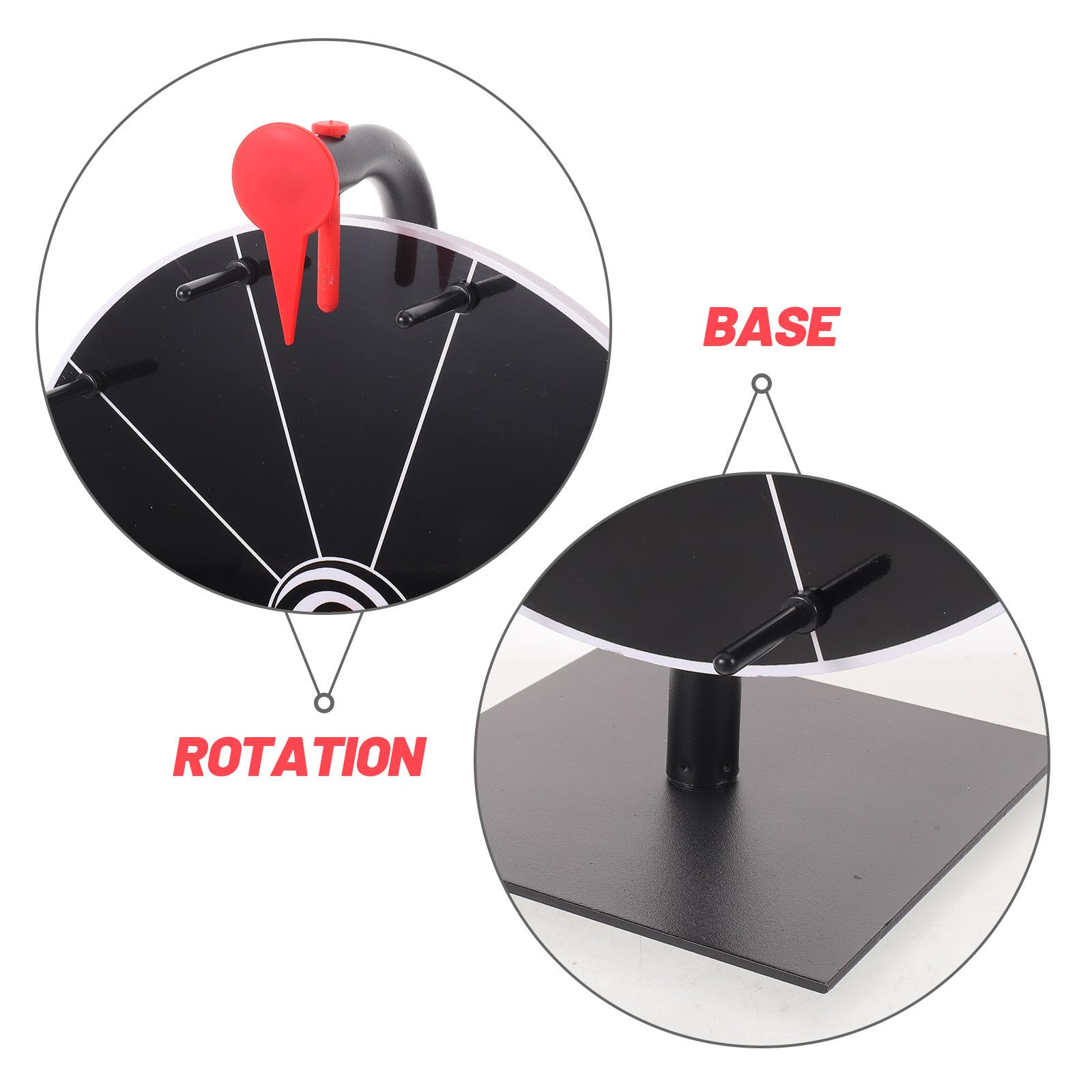 TEHAUX Ruota Premi da Tavolo con Supporto, 10 Slot, Metallo Plastico