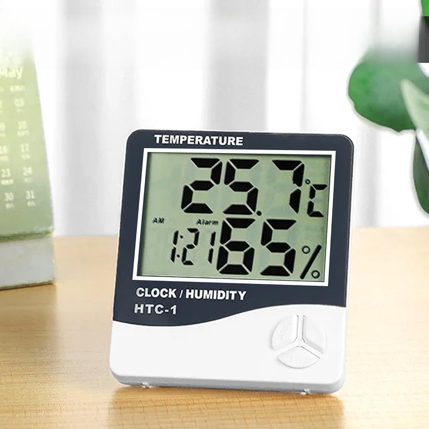 BuntyChiku HTC-1 Digital Wall Clock Hygrometer Thermometer with Humidity Meter – Accurate Indoor Sensor, LCD Display, Real-Time Monitoring for Home & Office-picture-38