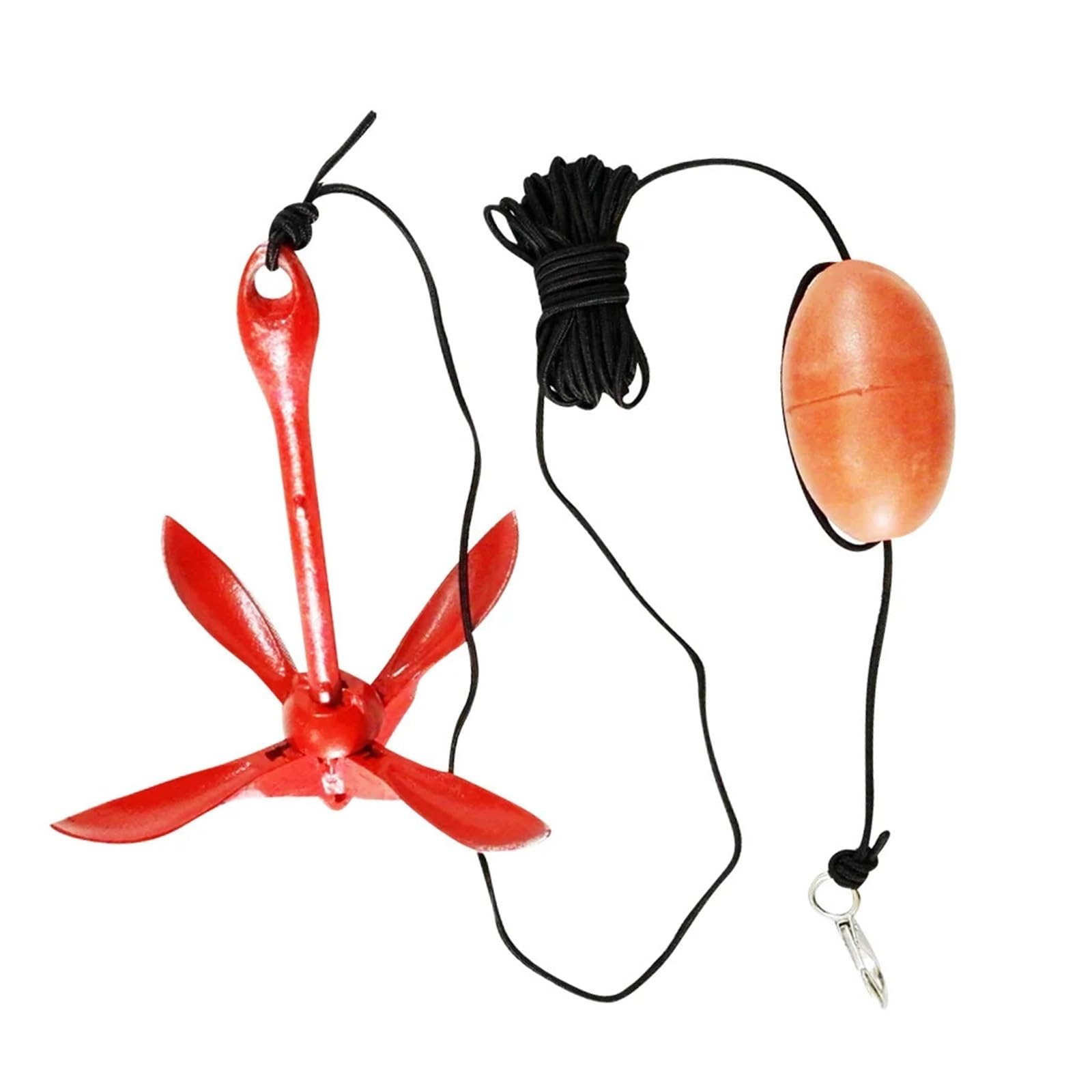 Festmacherleine, 1,5 kg Klapp-Set – 30 Fuß Seilsack-Clip und Markierungsboje – for Schlauchboote, Jetskis, kleine Boote, Kanus, Beiboote