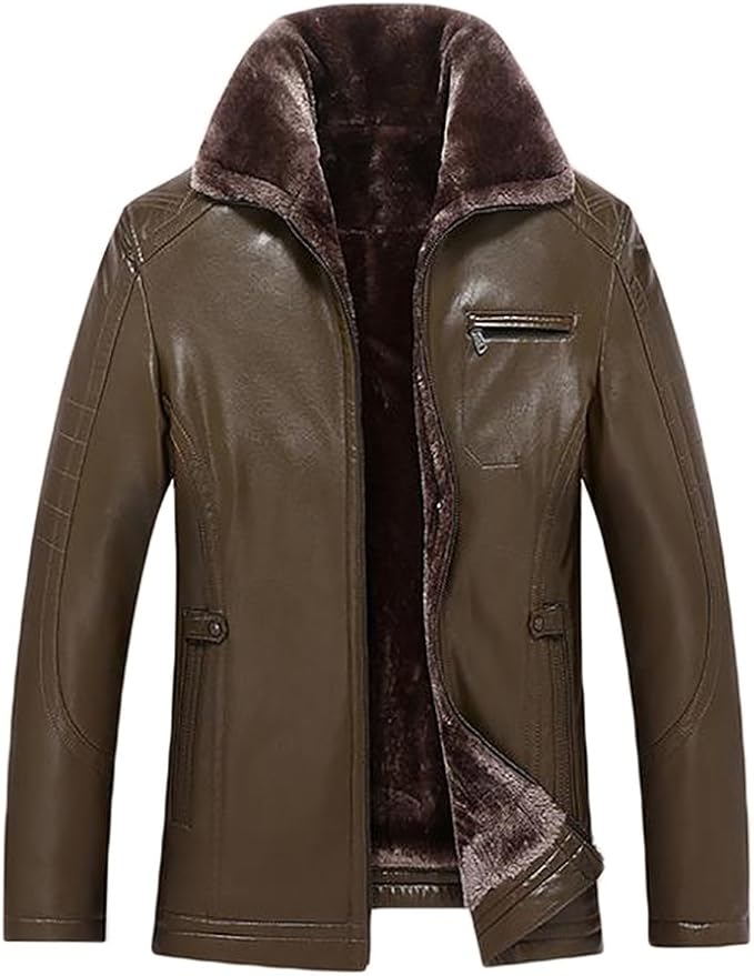 Amazon ノーブランド品 メンズ 本革ムートンレザージャケット コート ジャケット 通販