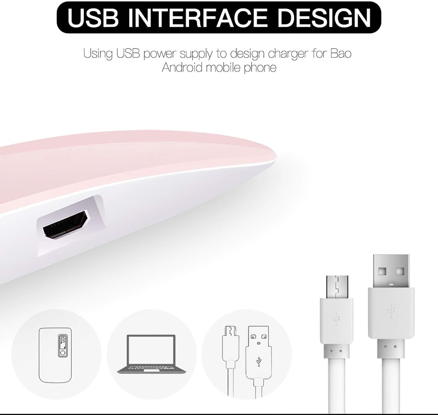 CAVERNSHOP UV Nail Lamp USB Nail Dryer Machine with Handy Mini Size Mouse Shape for All Gel Polish Shape for Gel Based Polishes Manicure, Pedicure 2 Timing Setting 6W LED 45s,60s 2