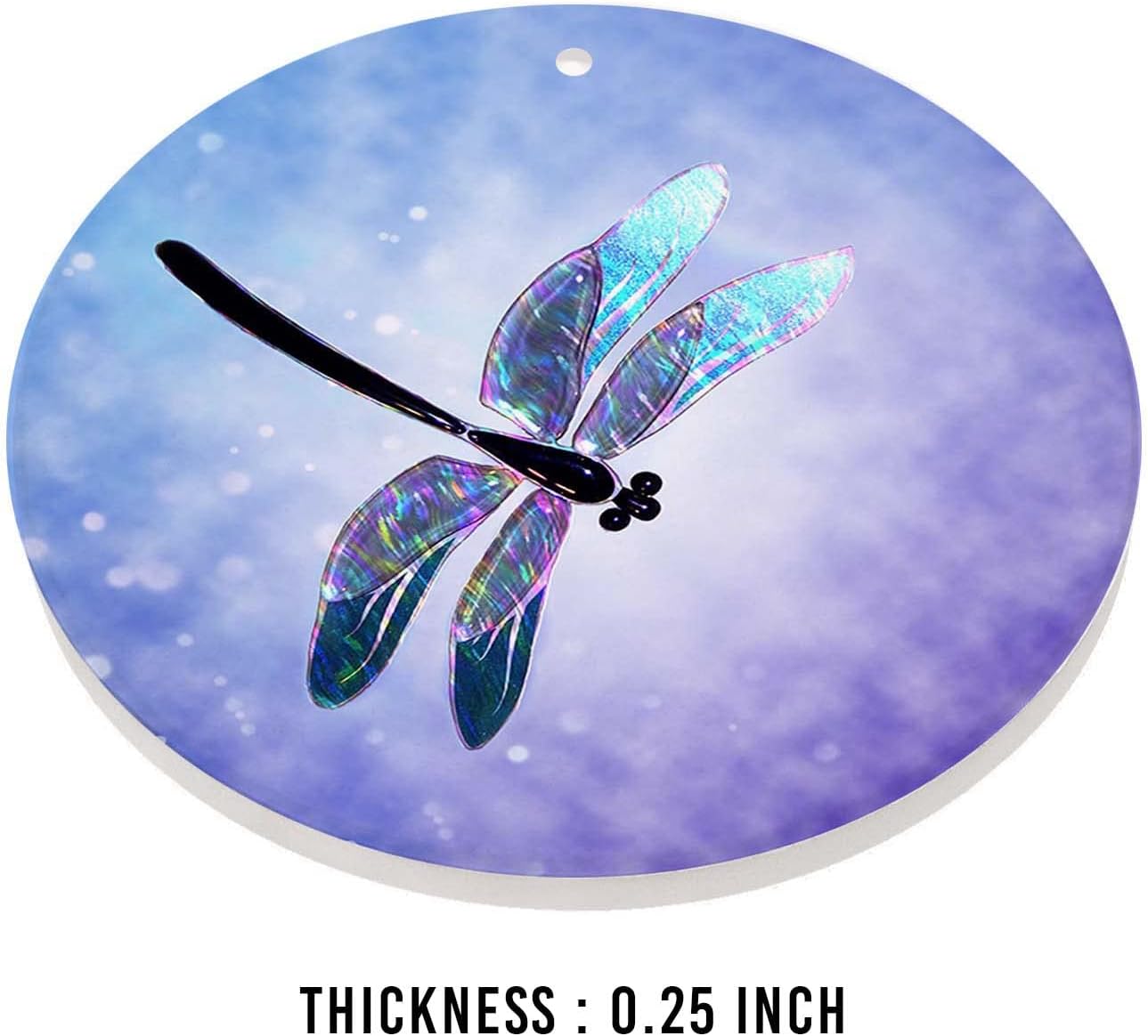 Dragonfly Christmas Ornament,Purple Art,Funny Holiday Keepsake Xmas Tree Hanging Decor,Gift for Friends,Family - Image 3