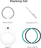 ZXgomg Waterproof for Apple Airtag Holder Case with Lock,Pendant Keyring Case with Keychain for Luggage/Bicycles/Pets - 4