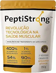 Peptistrong 2,4g Com Colágeno Peptan - 30 Doses - Proteína Muscular - Sem Sabor - 150G