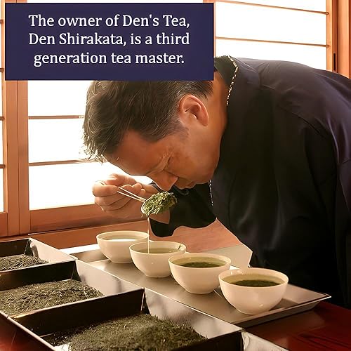 Miniatura 6 de Den's Tea Bolsitas de té piramidales Sencha, auténtico té verde japonés de Shizuoka, Japón (paquete de 12)