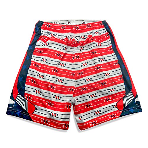 Premium Hockey Athletic Shorts | Patriotic Stars & Stripes | Adult X-Large #TOP1