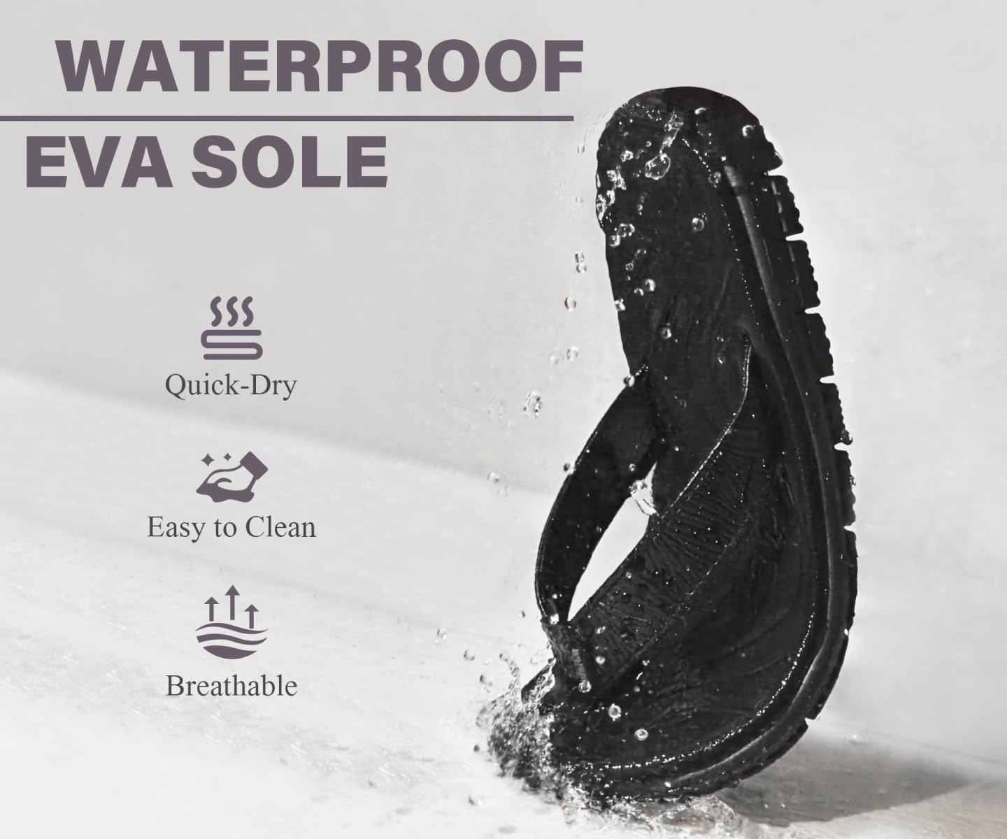 KuaiLu Comfortable Flip Flops for Women with Arch Support Summer Beach Walking Thong Sandals Slip On Indoor Outdoor - Image 3