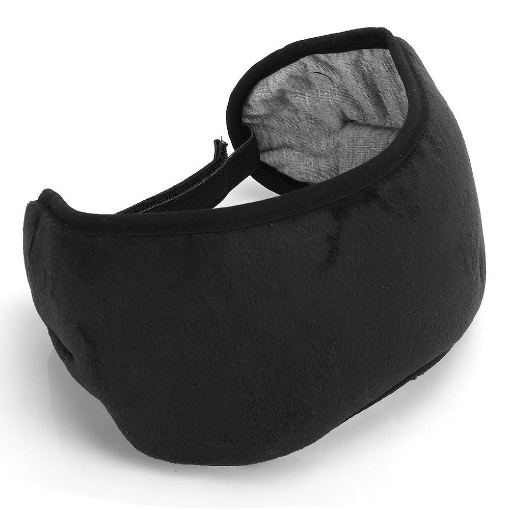 Bluetooth 5.0 Smart Music Eyeshade, Stereo Intelligent Sleep Headphones Travel Blindfold for Side Sleepers Washable Adjustable Travel Music Handsfree Sleeping Headset 8H