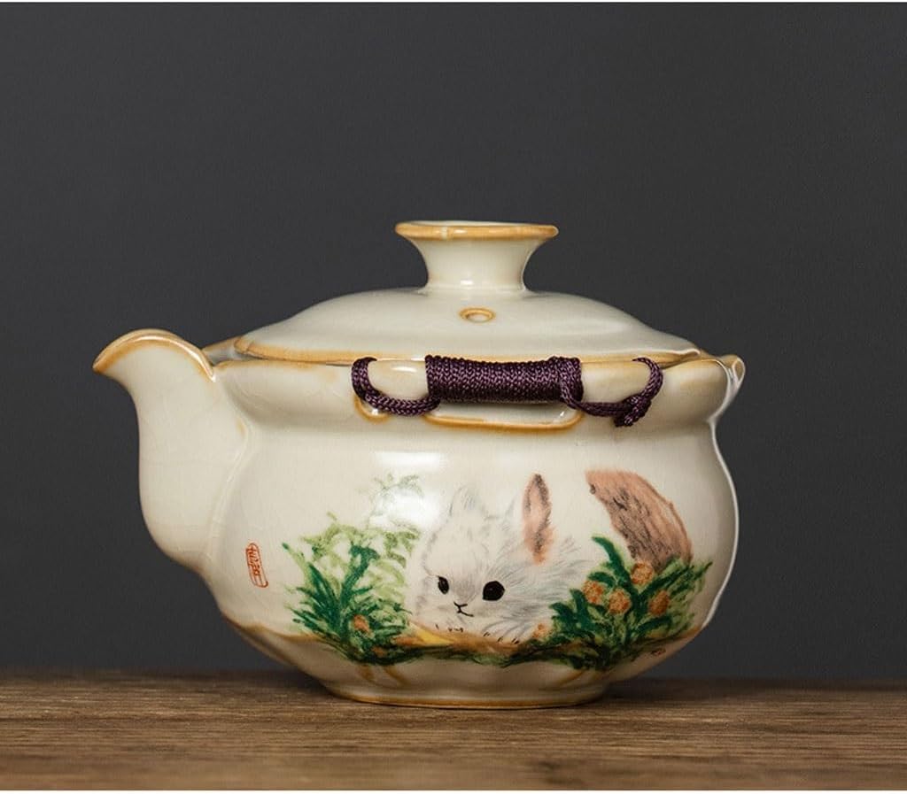 Ceramic Teapot Chinese Household Hand-claw Teapot Single Pot Tea Kettle Teapot Brewing Teapot Kung Fu Tea Set Tea Pot Ceramic