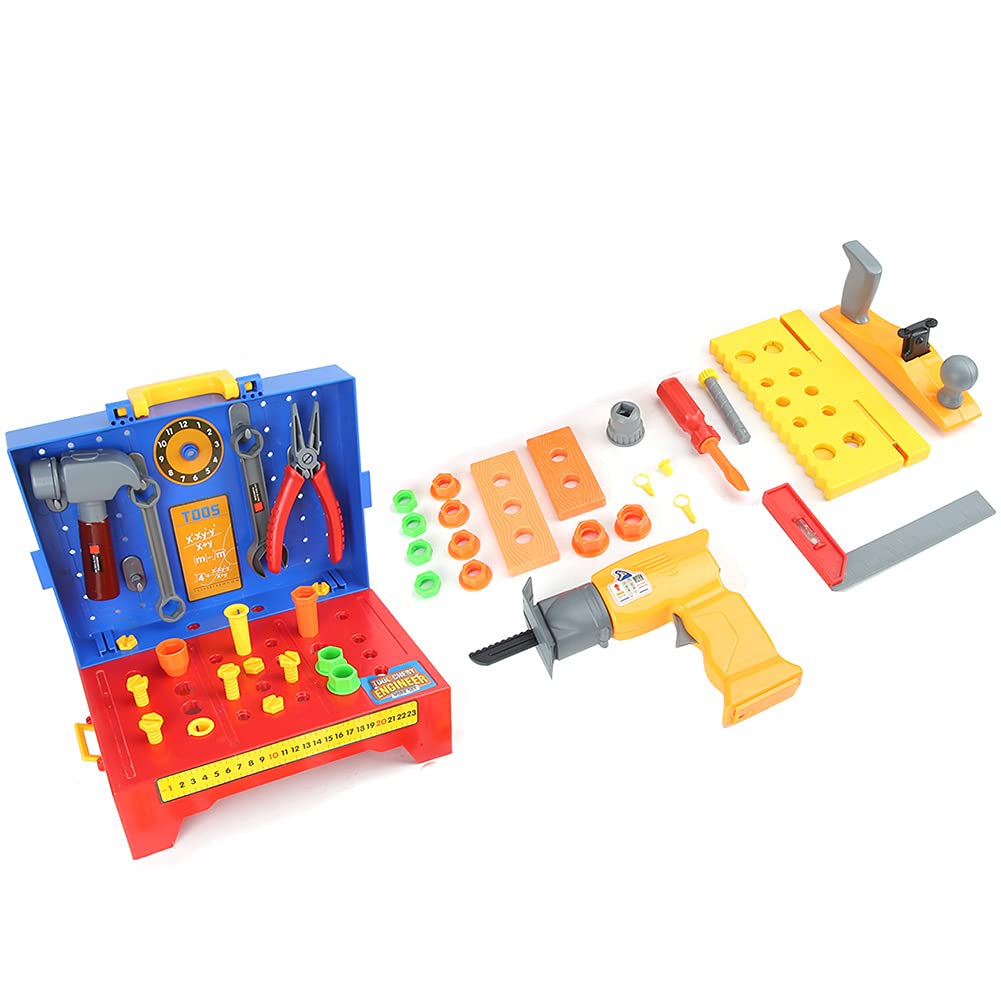 Juego de Mesa de Juguete de Reparación de Taladro Eléctrico de Simulación, Material Ecológico, Esquinas Lisas, Ejercicios de Capacidad Práctica, Ideal para Jugar en Familia