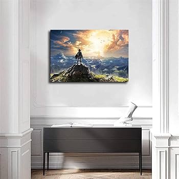 Amazon.co.jp: キャンバス絵画 、ゼルダの伝説ワイルドハイ