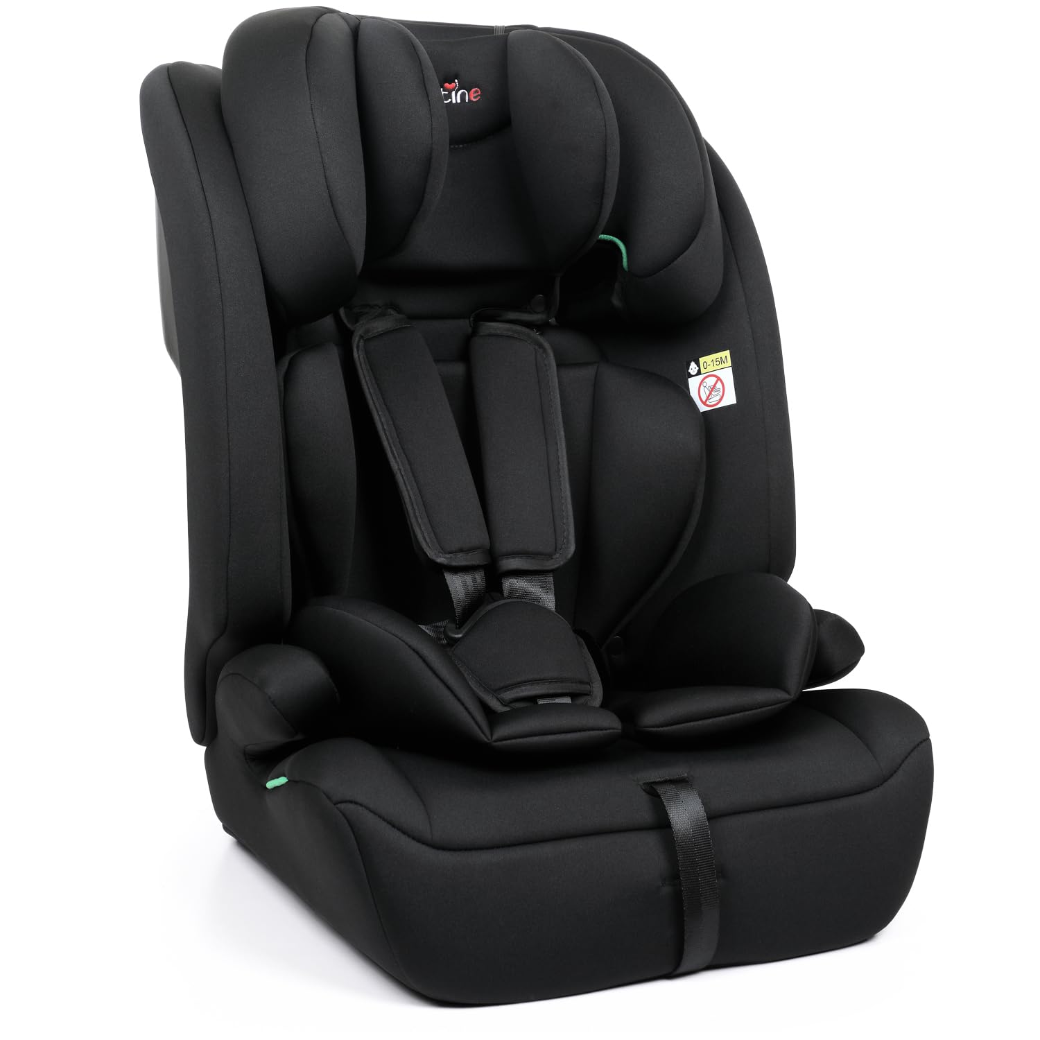 YORK Siège Auto Rehausseur I-Size 76-150 cm, Longue Durée, Évolutif, Équivalent Groupe 1/2/3, 9-36 kg, 15 Mois-12 Ans, Ceinturé, Réglable en Hauteur, Harnais Escamotable, Inclinable – Shadow