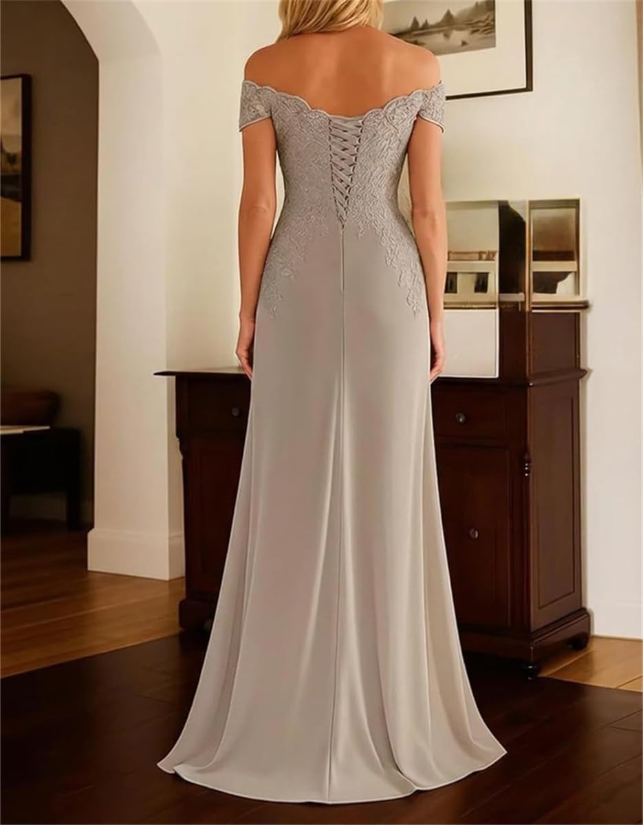 Vestidos de dama de honor de manga corta para boda, plisado, de gasa, formal, vestido largo con abertura AH147