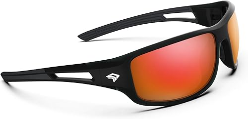 Miniatura 8 de TOREGE Gafas de sol polarizadas deportivas para hombres y mujeres montura EMS-TR90 para ciclismo correr conducir pescar senderismo TR31