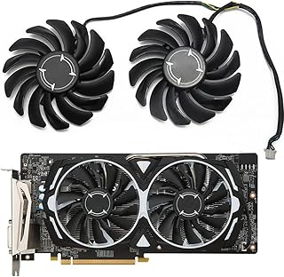 Jzwefdo 87MM Graphics Card Fan PLD09210S12HH GPU Graphic Card Cooler Fanfor MSI RX 470/480/570/580 Armor/580 P106-100 Mining Graphics Card Cooling Fan(Graphics Fan-AA)