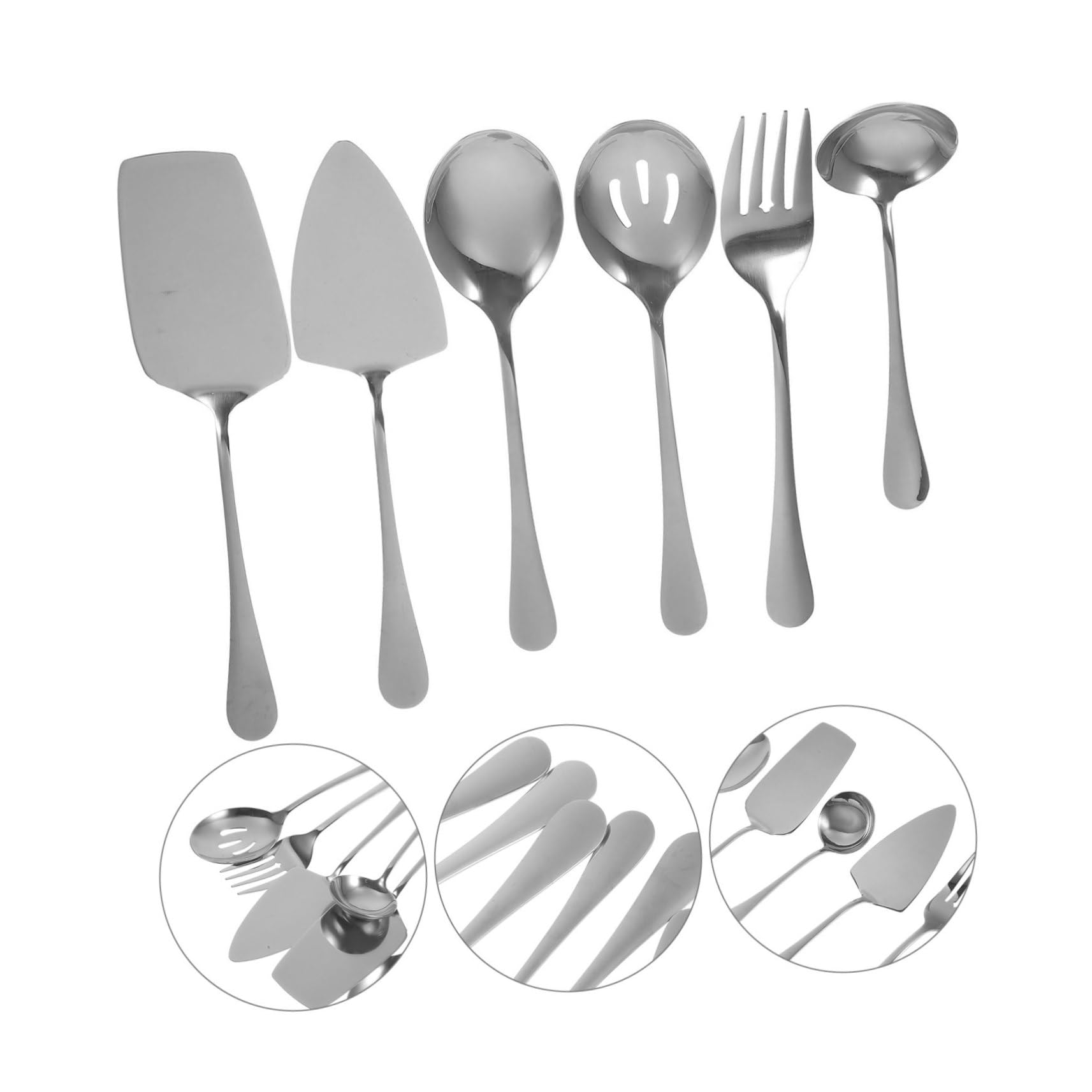 Cabilock Edelstahl Tortenheber Servierbesteck für Kuchen und Desserts Silber Robust und Sicher für Bäckerei und Feiern