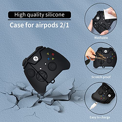 Cover For Airpods 2/1 Case, Wqnide 6 In 1 Accessories Set Protective Airpods Cover, Unique Fashion Funny Cute 3D Cartoon Game Controller Airpod Silicone Case Cover Design For Boys Girls Men #TOP2