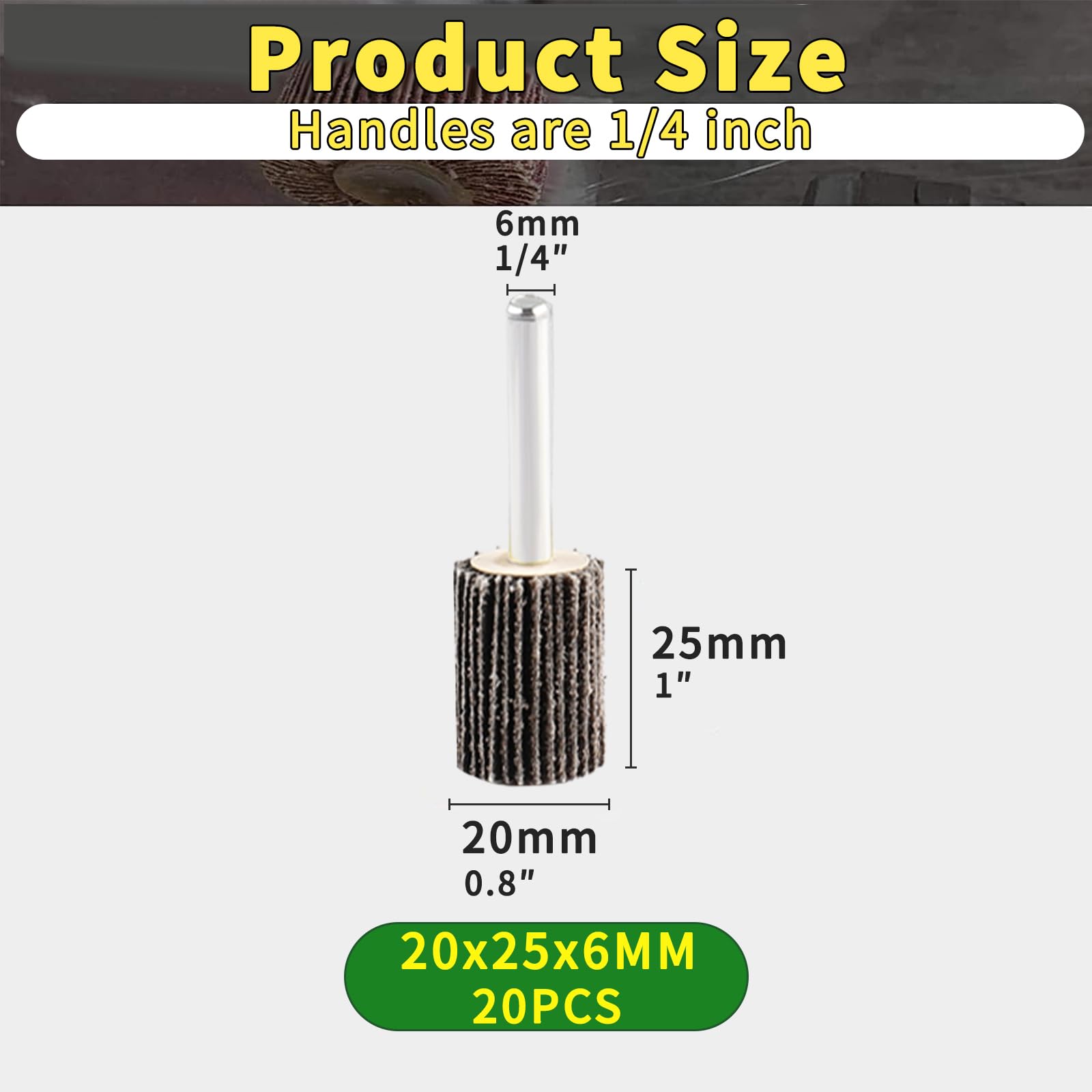 Set 18 Ruote Abrasive Lamellari Per Trapano - Grana 80/120/180 Con Asta 3x6mm - Foto 8