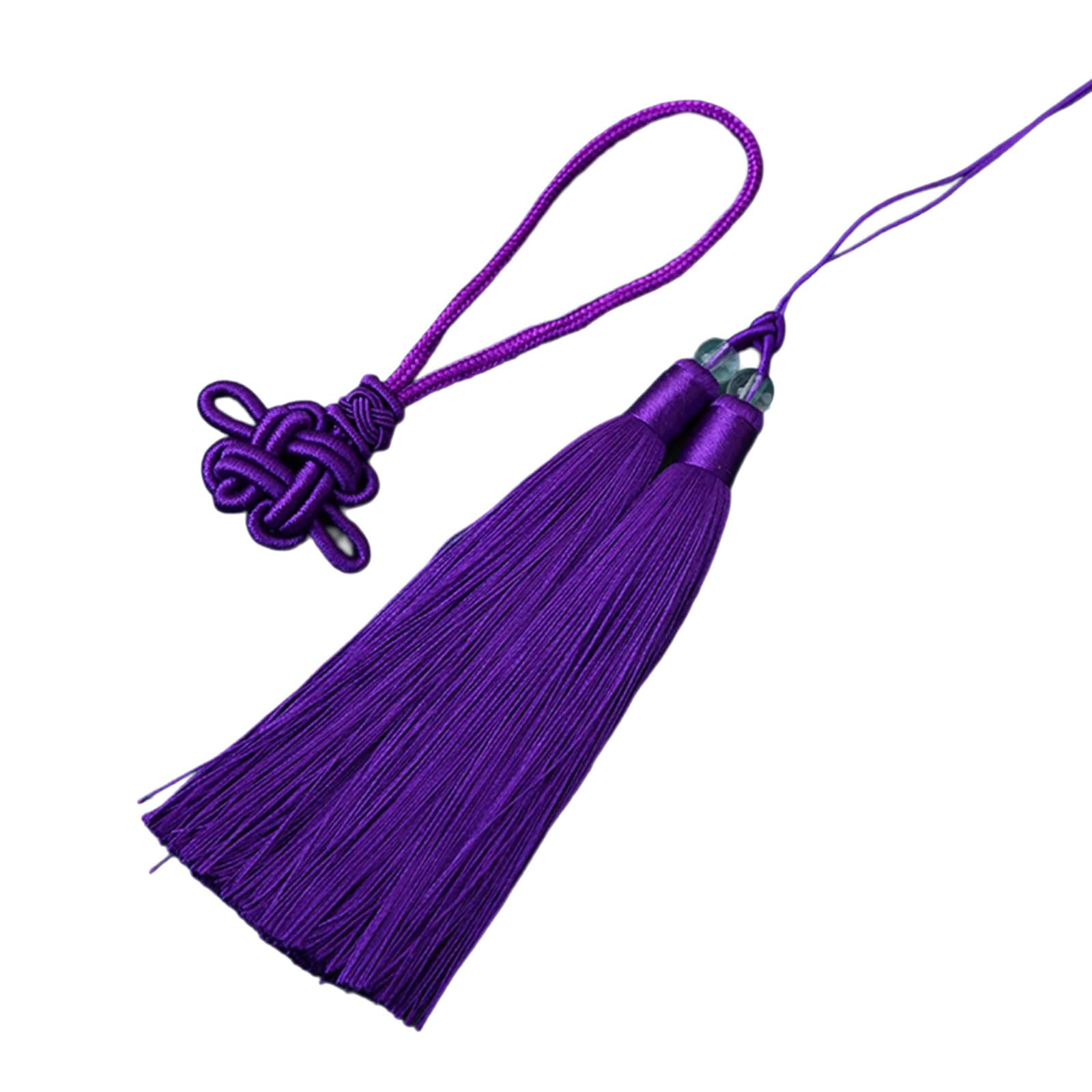 NEWFT Traditional Chinese Knot Tassels for Festive Decoration Car Interior Hangings Two Color Hanging Rope Decorative Pendant