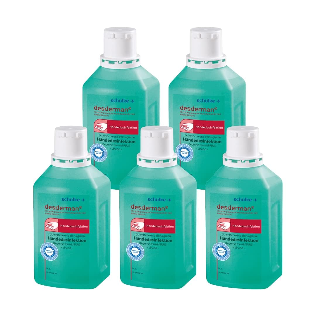 Schülke Desderman | 5 x 500 ml | Händedesinfektionsmittel | Desinfektionsmittel