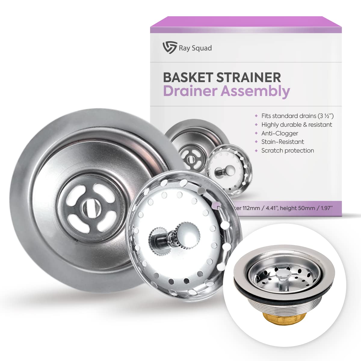 Buy Ray Squad 31/2 Inch Kitchen Sink Stainless Steel Basket Strainer