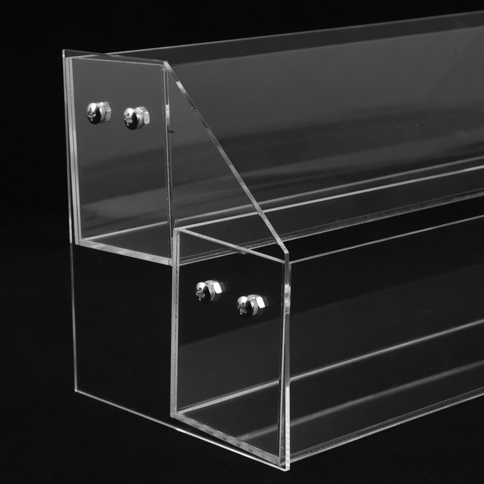 Organizador de Escritorio Acrílico con Compartimentos Soporte Transparente para Cartas y Documentos Estante para Libros y Exhibidor de Mesa