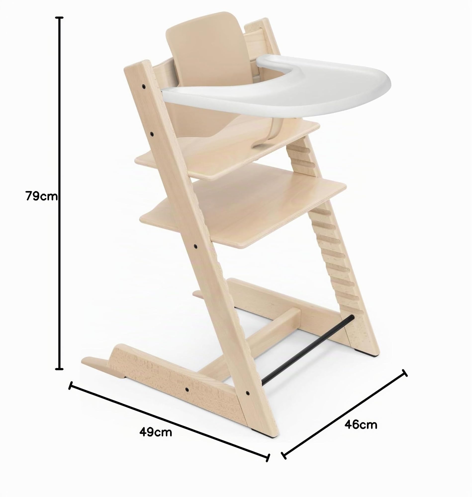 Pack Chaise haute Tripp Trapp avec son Baby Set et sa tablette Naturel - Stokke