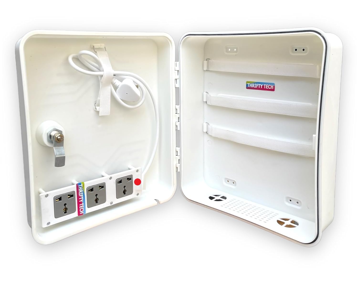 Poe Junction Box, Poe Rack, Dvr Rack of Size 13x11x5, Mostly for Small DVR, NVR, POE Switches of all Brand 4+2, 8+2 etc. Indoor + Outdoor. (ABS Fiber)-image-31