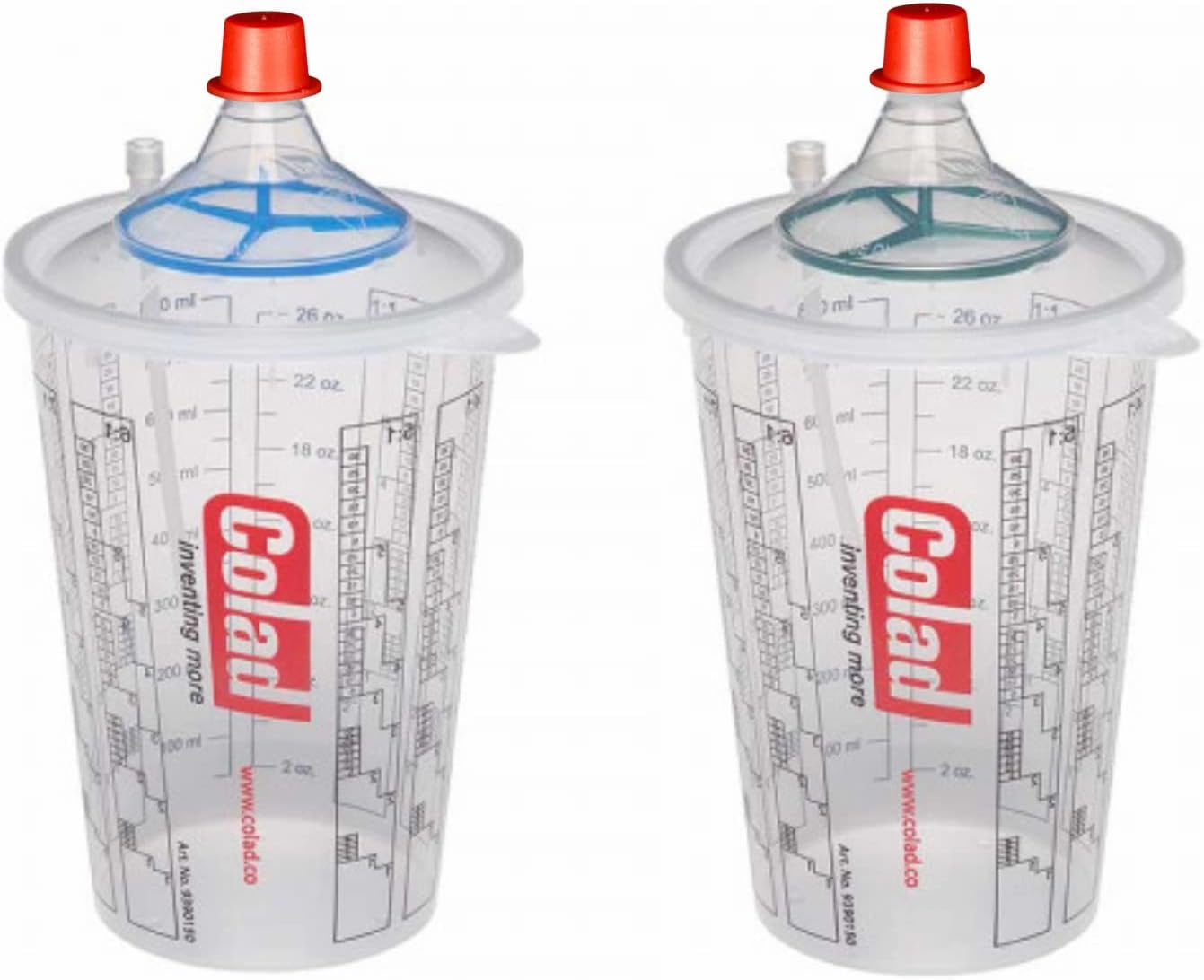 Colad Snap Lid System Automotive Spray Paint Application Kit Including Mixing Cup and Lid with Built in Paint Filter 900 ml (190 Micron Strainer)