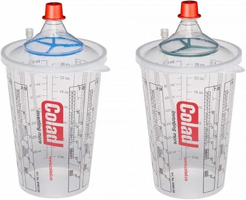Miniatura 3 de Colad Snap Lid System - Kit de aplicación de pintura en aerosol para automóvil que incluye taza mezcladora y tapa con filtro de pintura integrado,