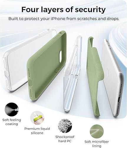 Miniatura 6 de AOTESIER - Funda compatible con iPhone SE 20222020 y iPhone 78 de 4.7 pulgadas, goma de silicona líquida suave de alta calidad con tacto sedoso,