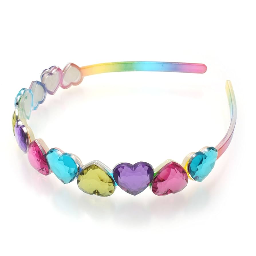 Amazon.co.jp: キラキラハートのクリアジュエルカチューシャ C06