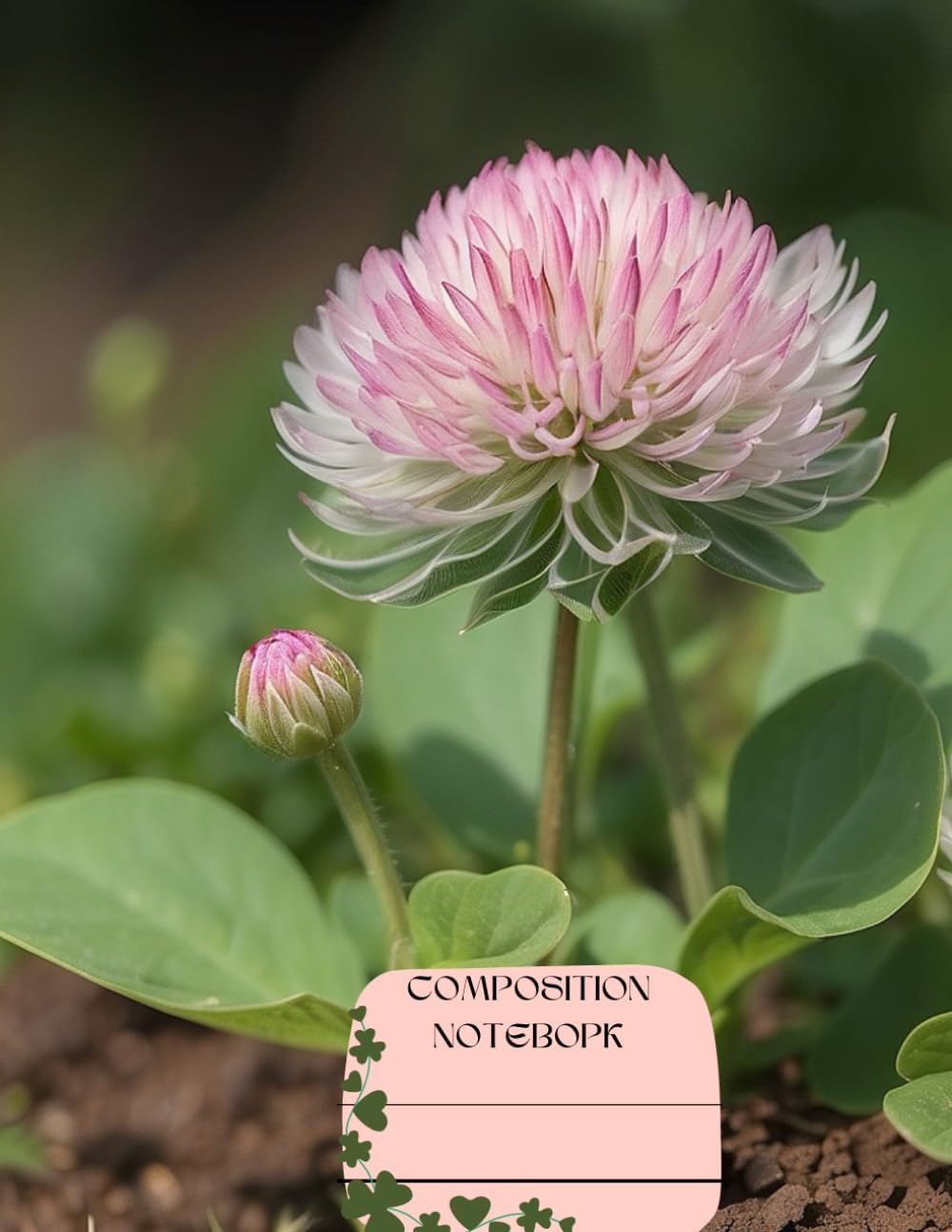 The TRIFOLIUM Notebook: composition notebook, schoolwork , pink & green plante
