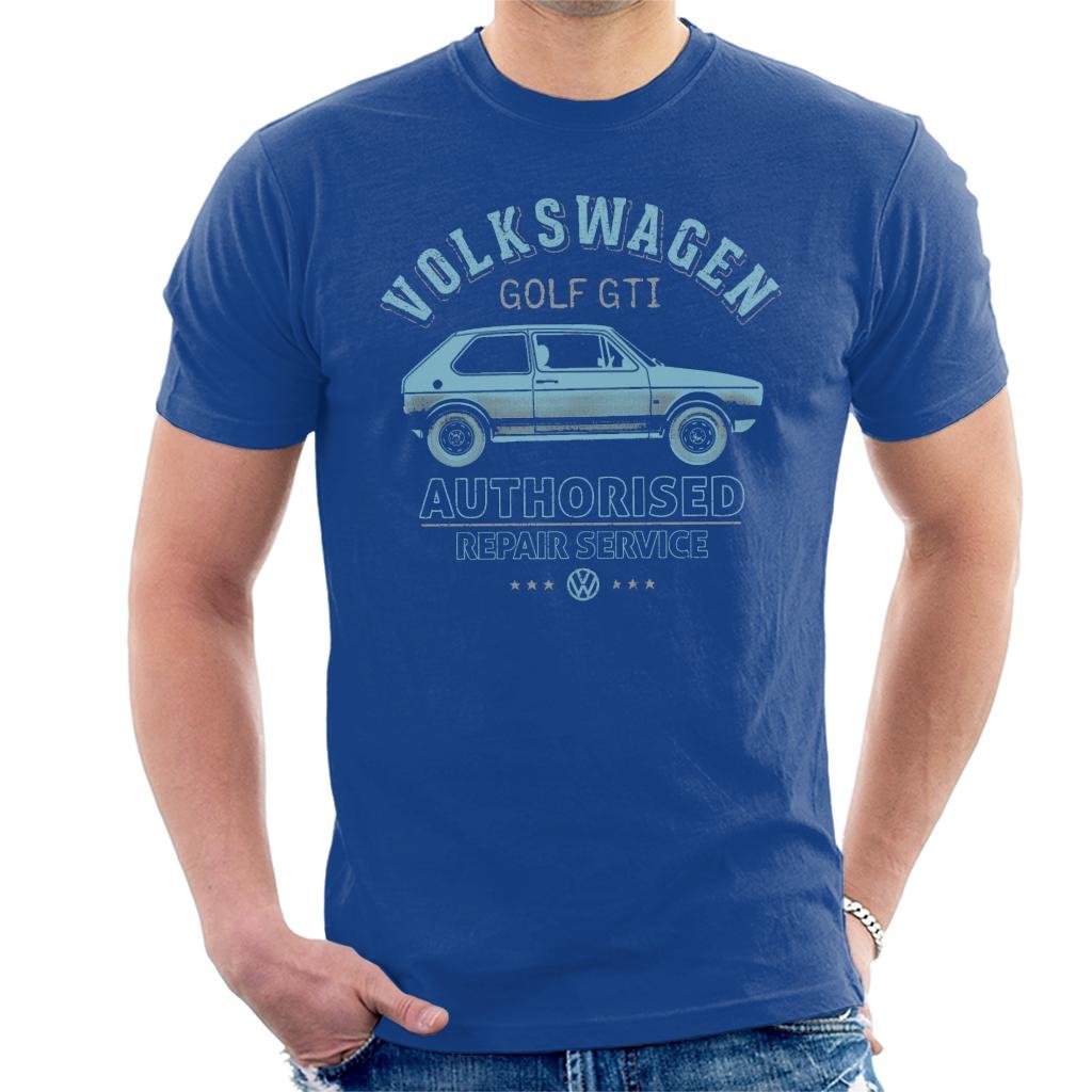 Volkswagen Men's Royal Blue Blue Golf Gti Repairs T-Shirt