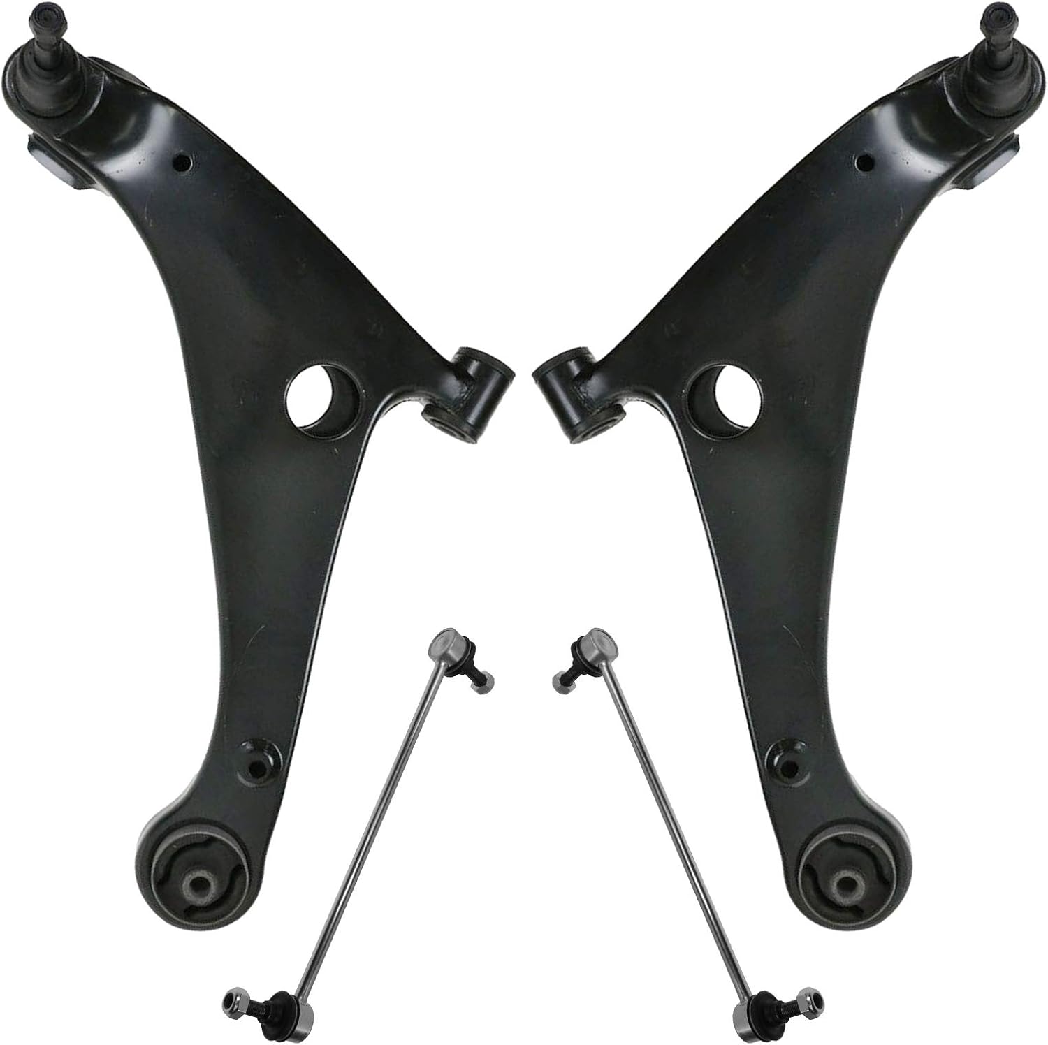 TRQ Front Suspension Kit Control Arm with Ball Joint Sway Bar Stabilizer Link Compatible with 2004-2012 Mitsubishi Galant