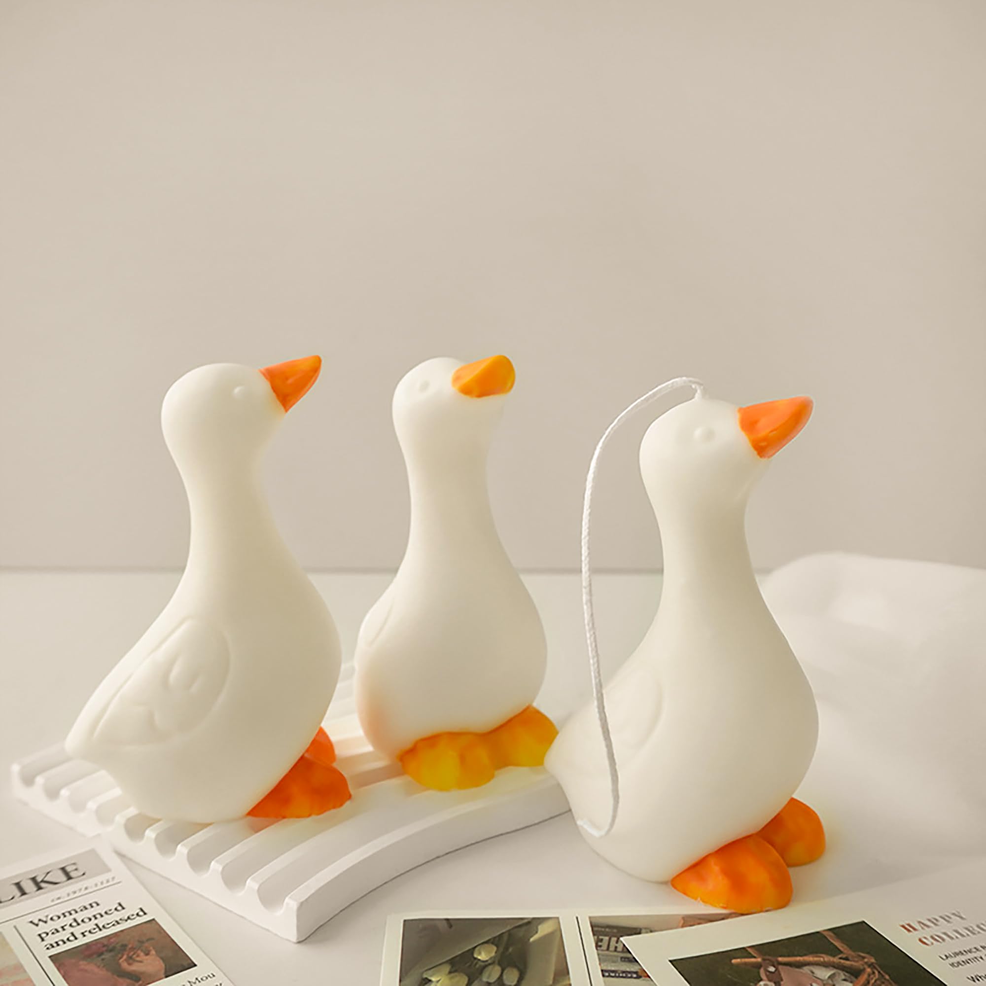 Duck Molds Duck Animal Candle Resin Mold - Resin Casting Silicone Molds for Home Decor & Candle Making Wave Spiral Mold