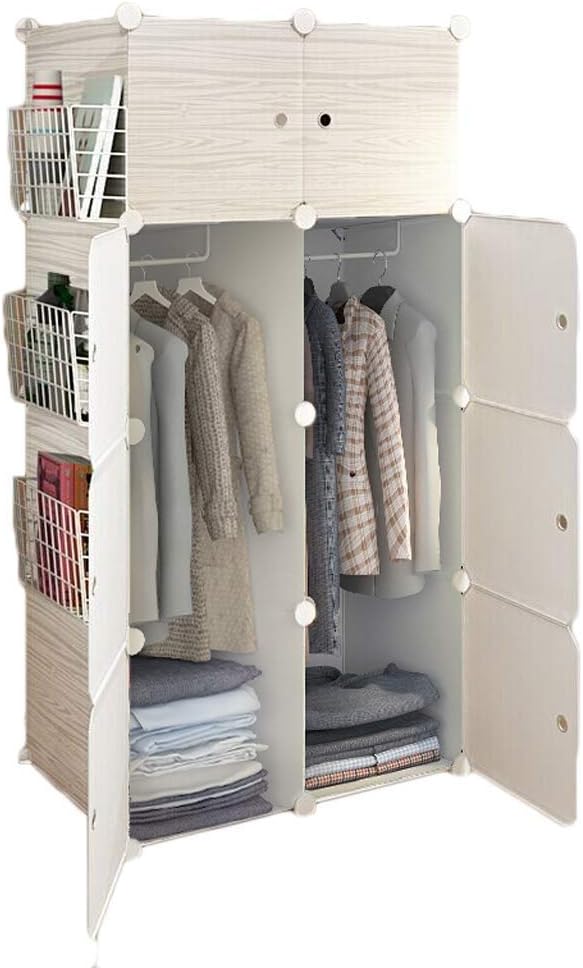 Closet Wardrobe Closets Clothes Bedroom Armoire Storage Organizer with Doors, Capacious,Sturdy