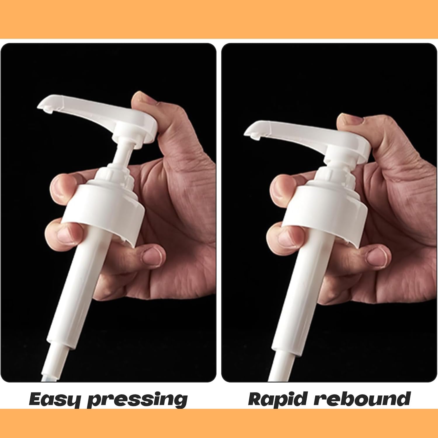 Set da 2 dosatori a pompa per sciroppi, con testina e raccordo riutilizzabili per bottiglie di vetro Monin da 700 ml (in plastica) per caffè e cucina
