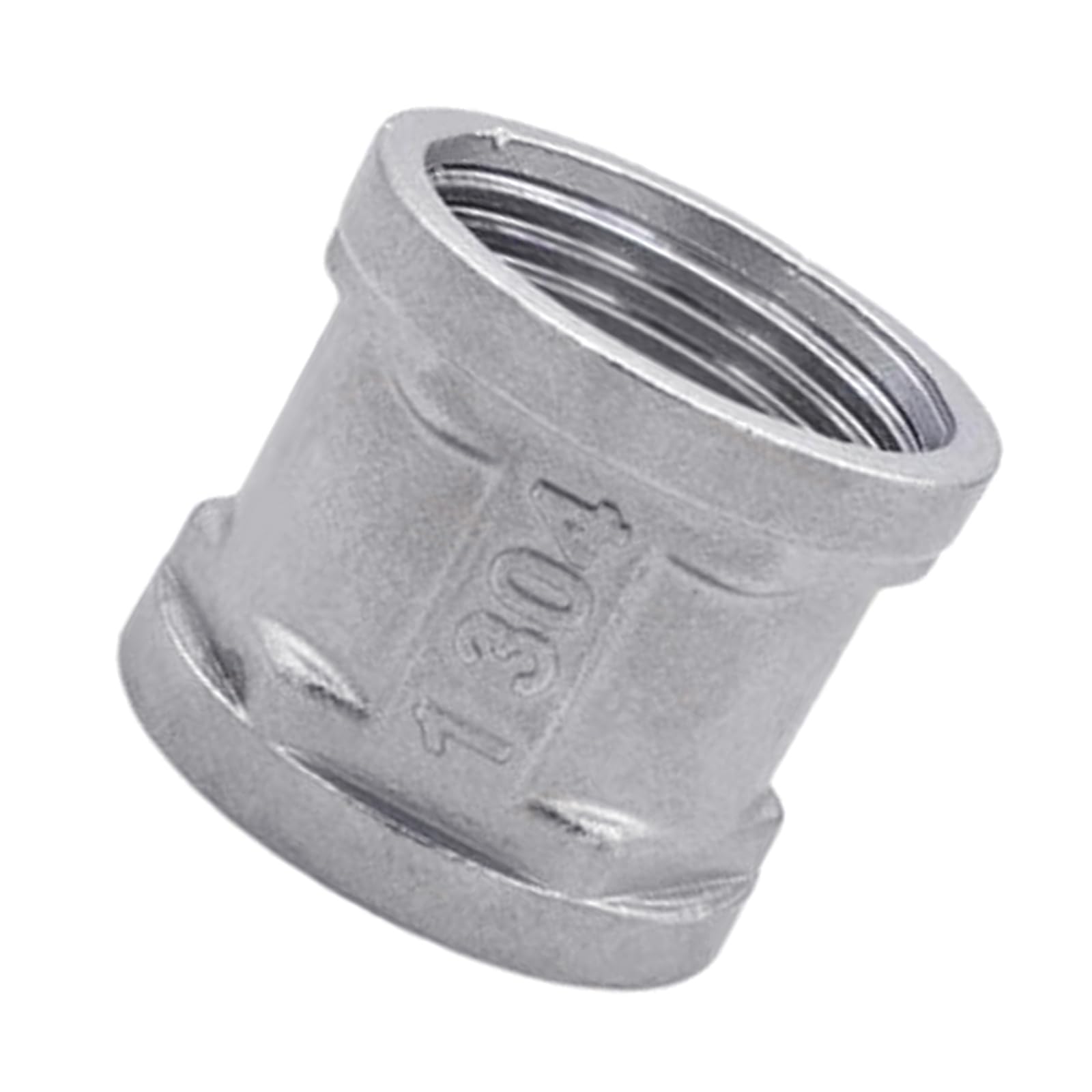 Stainless Steel Female Threaded Pipe Adapter Double Sleeve Connection Nipple Straight Connector Plumbing Fittings Stainless Steel Connector Adapter Coupler Plumbing Fittings