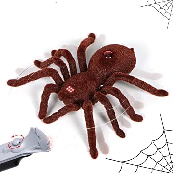 RC Moving Tarantula Spider - Kids Wireless Remote Control Toy, Great for Pranks and Halloween Decorations, Realistic Scurrying Movement, Glowing LED Eyes