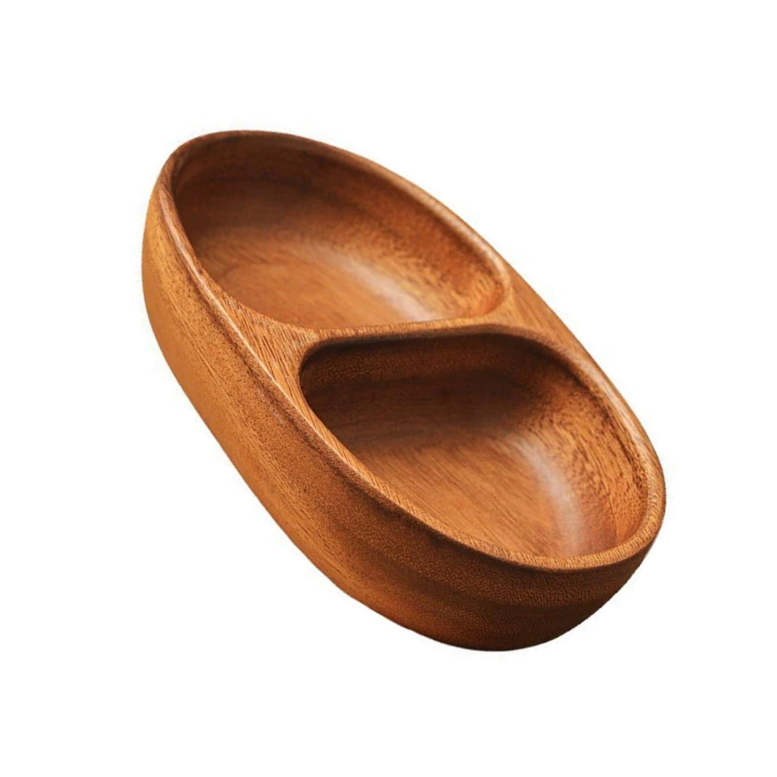 ZWWAAZHF Wooden Divided Serving Trays Candy Bowl Bread Round Fruit Dessert Plate Appetizer Platter Snacks Tray Easy to Clean Appetizer Platter Snacks Tray