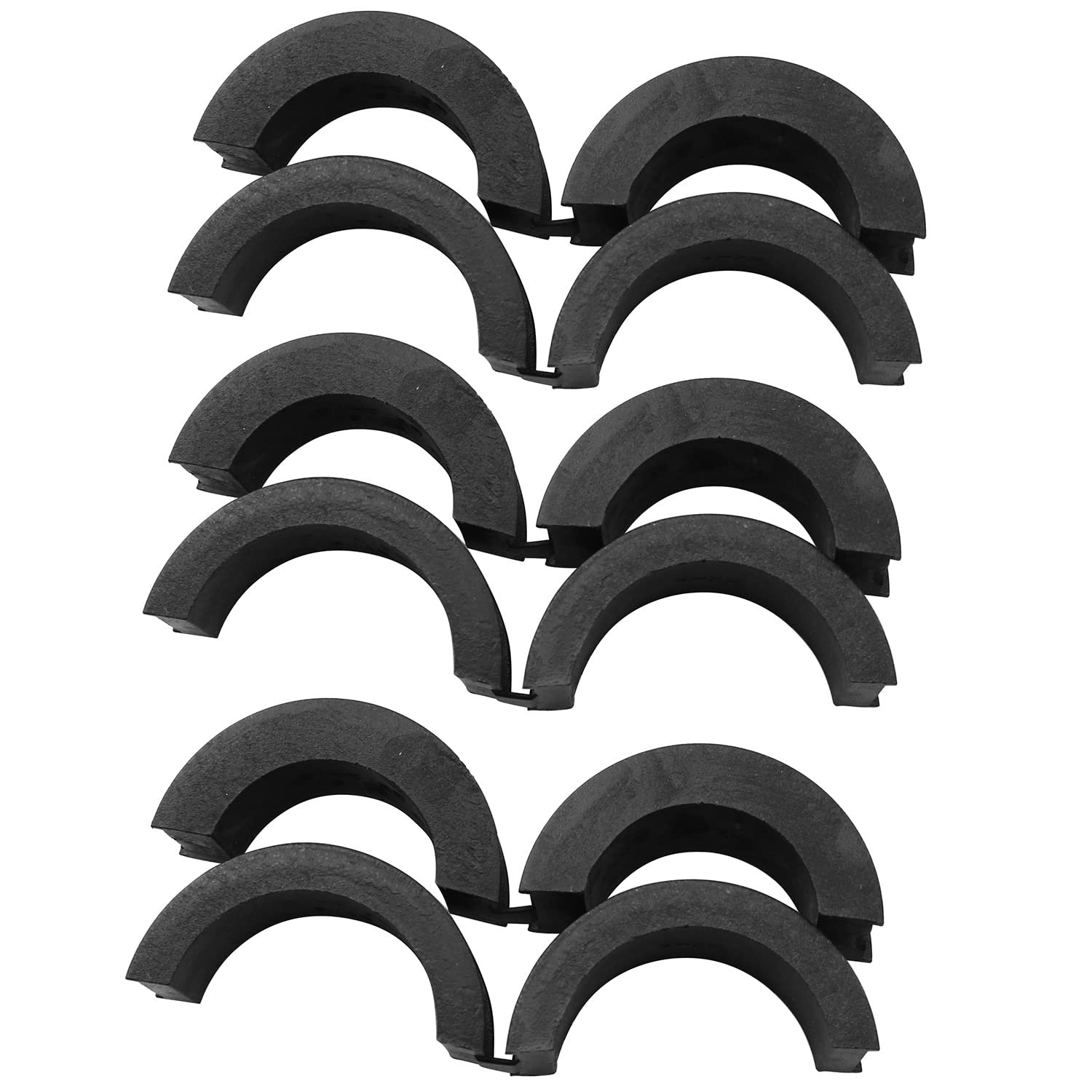 LQ Industrial 6pcs Bicycle Handlebar Shim Spacer 31.8 to 22.2/25.4 Non-Slip Durable Rubber Gasket for Mountain Bikes, Road Bikes Handlebar Gasket Adapter